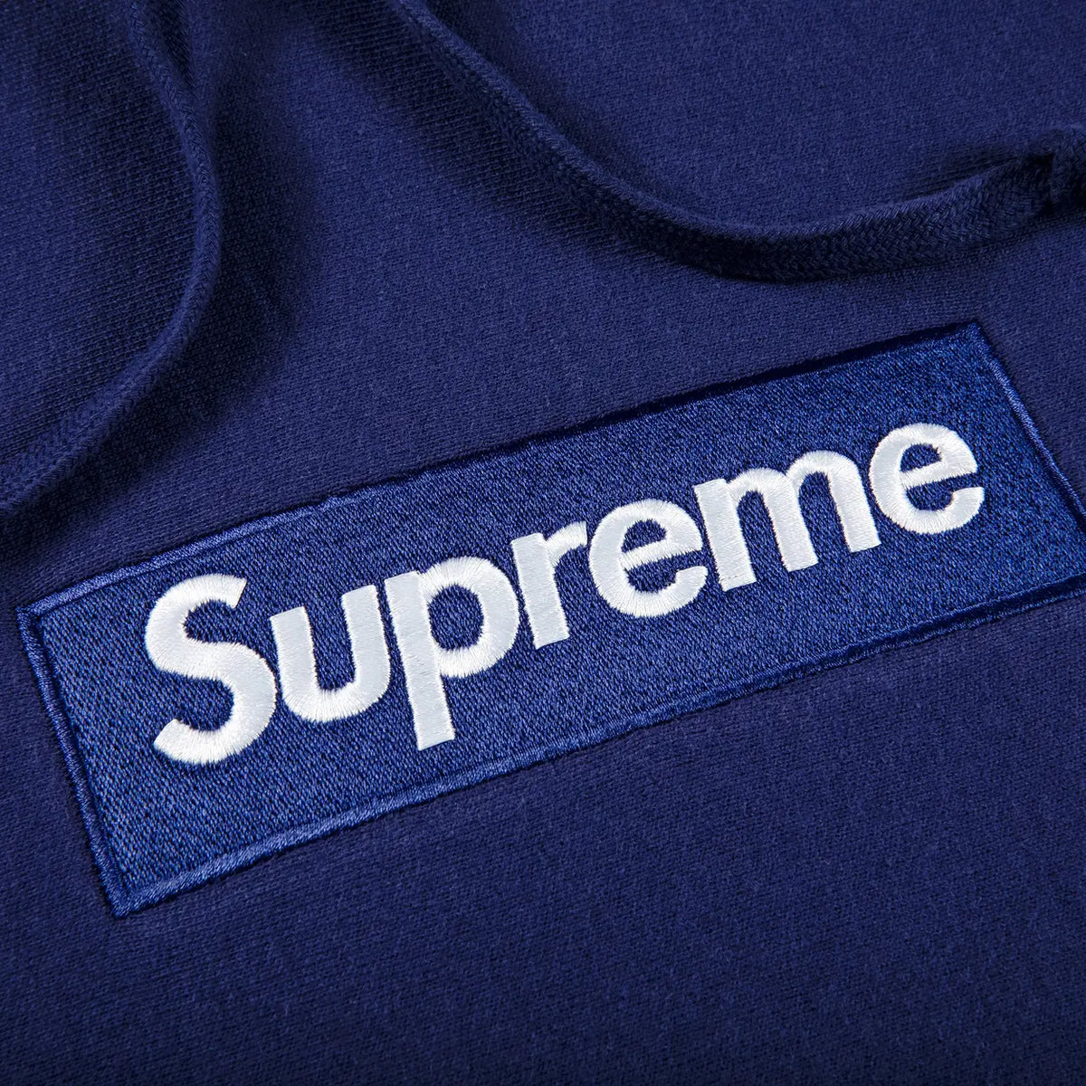 Supreme Box Logo Hooded Sweatshirt 'Washed Navy' – GotEmKicks