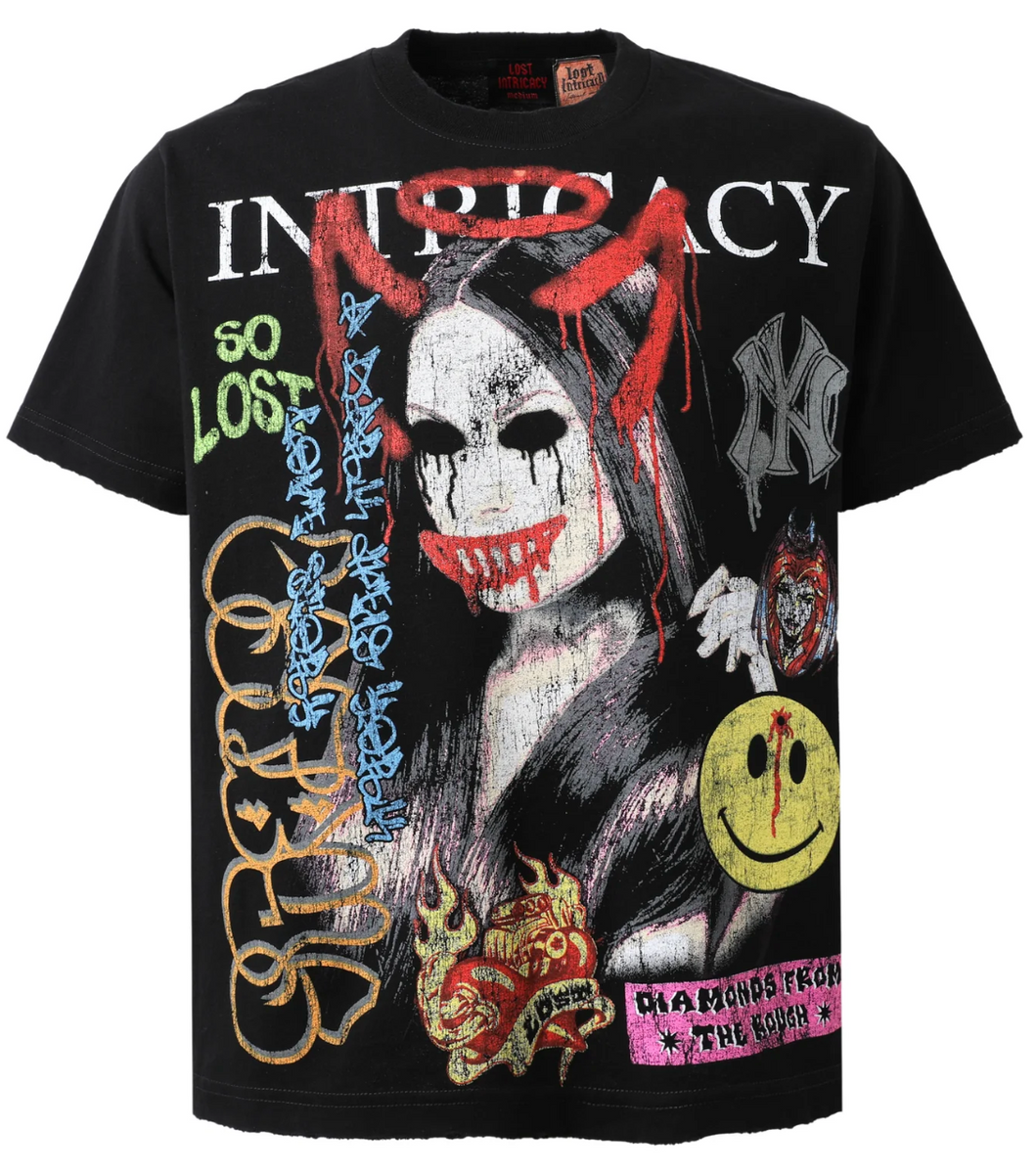 Lost Intricacy Front Page Mag Tee Black – GotEmKicks