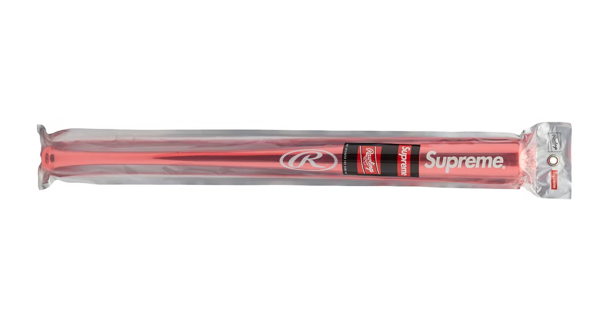 Supreme Rawlings Chrome Maple Wood Baseball Bat Red – GotEmKicks