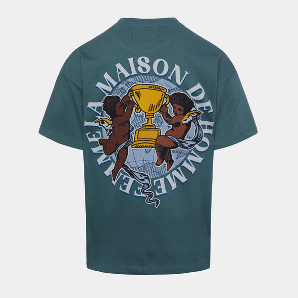 Homme Femme 'La Maison de Femme' Teal Tee
