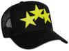AMIRI Three Star Trucker Hat Black/Lime