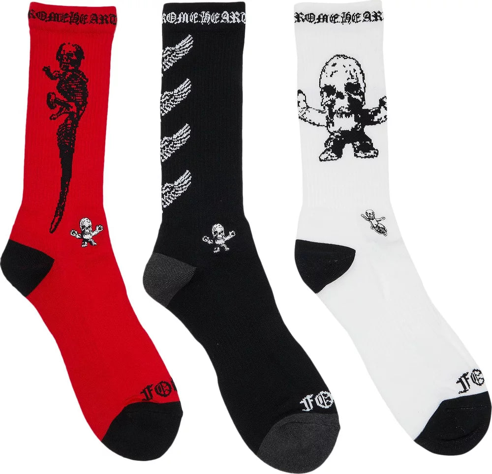 Chrome Hearts Socks 3 pack – GotEmKicks Chrome Hearts Socks 3 pack – GotEmKicks