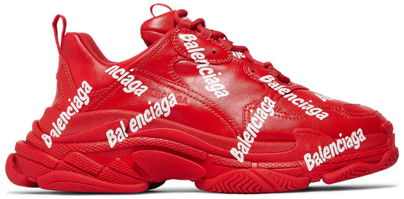 Balenciaga Triple S Sneaker 'Allover Logo - Tomato Red'