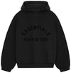 Fear of God Essentials Nylon Fleece Hoodie 'Jet Black/Jet Black'