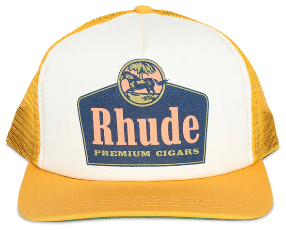 Rhude Cigars Trucker Hat 'Yellow/Ivory'