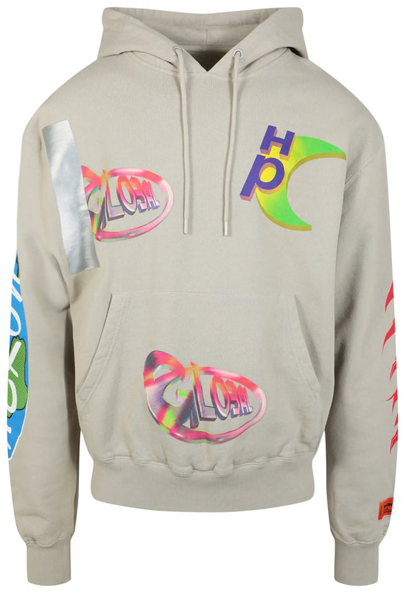 Heron Preston Logo Print Hoodie 'Grey'