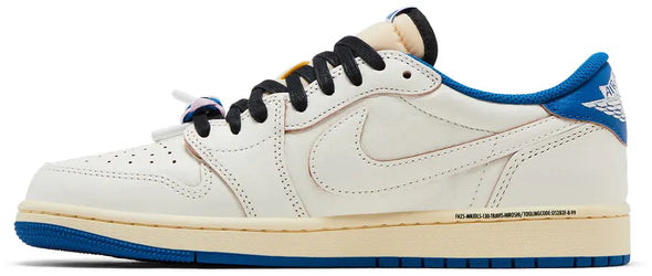 Air Jordan 1 Retro Low OG SP 'Sail Military Blue'  x Fragment Design x Travis Scott