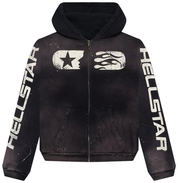 Hellstar Studios Zip Hoodie 'Black
