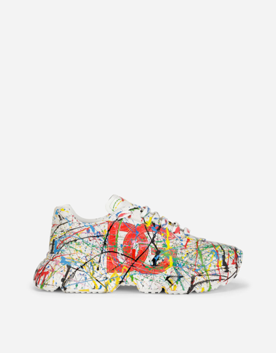 DOLCE & GABBANA  Daymaster Sneakers In Bianco Multi