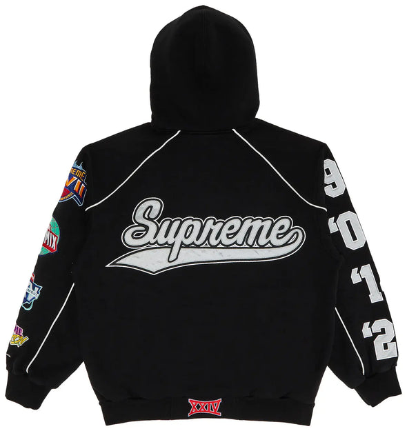 Supreme ブラック ジップアップジャケット Supreme Playoffs Zip Up Hooded Sweatshirt 'Black' – GotEmKicks