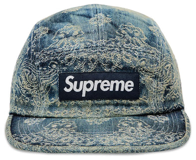 Supreme Bandana Jacquard Denim Camp Cap 'Blue' – GotEmKicks