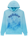 Sp5der OG Web V2 Spray Hoodie 'Light Blue'