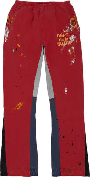 Gallery Dept Painted Flare Sweatpants Red