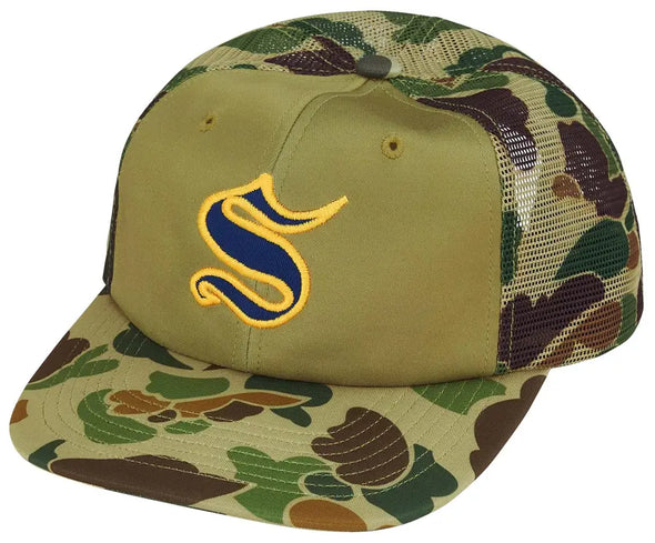 Supreme Contrast S Mesh Back 6-Panel 'Olive Camo' & Mellow Yellow