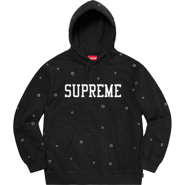 Supreme Eyelet Hooded Sweatshirt Black