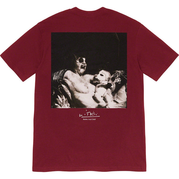 Supreme Joel-Peter Witkin Mother and Child Tee Burgundy Men's - FW20