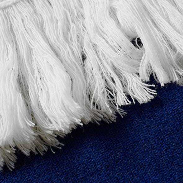 OFF-WHITE SPLIT LOGO SCARF BLUE & WHITE