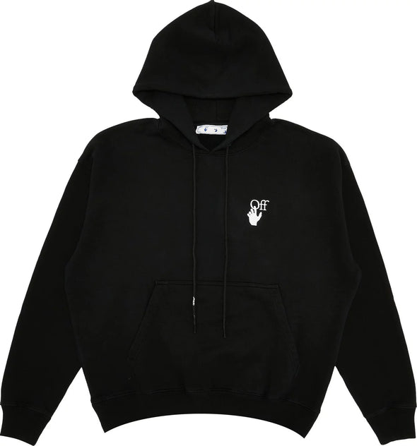 OFF-WHITE C/O VIRGIL ABLOH  BLACK CUT HERE OVERSIZED HOODIE