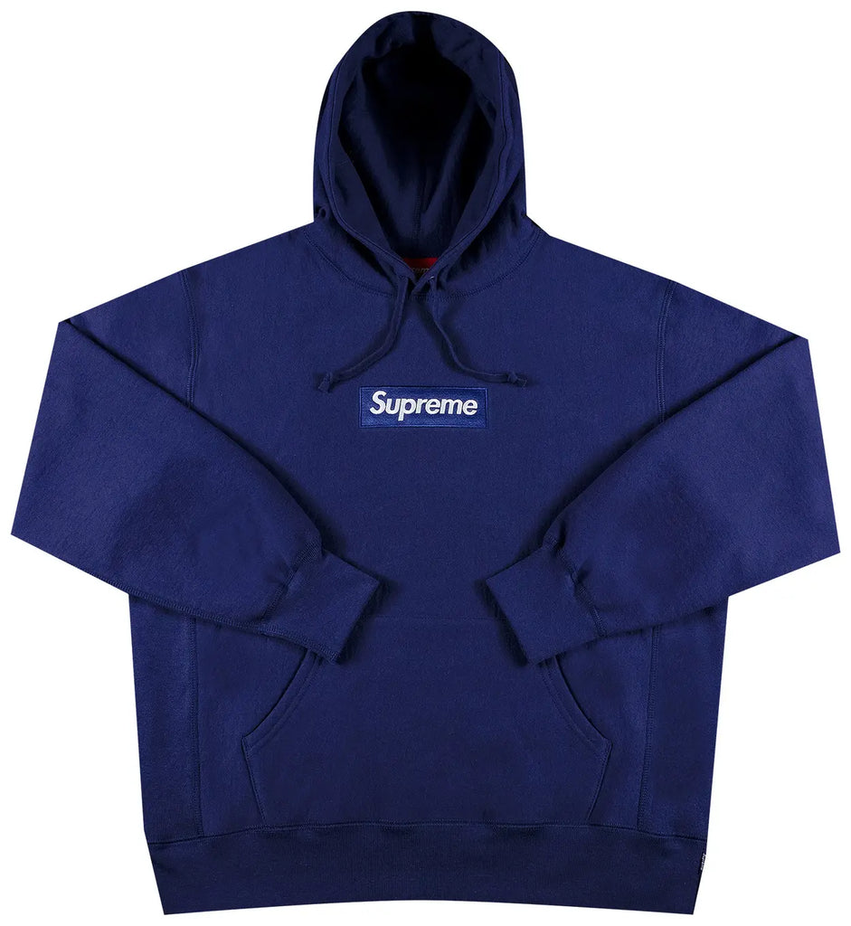 Supreme Box Logo Hooded Sweatshirt 'Washed Navy' – GotEmKicks