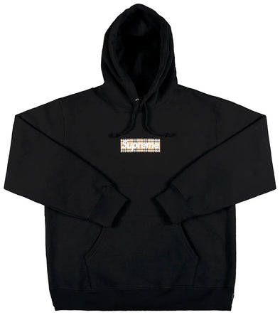 Supreme x Burberry Box Logo Hooded Sweatshirt 'Black'