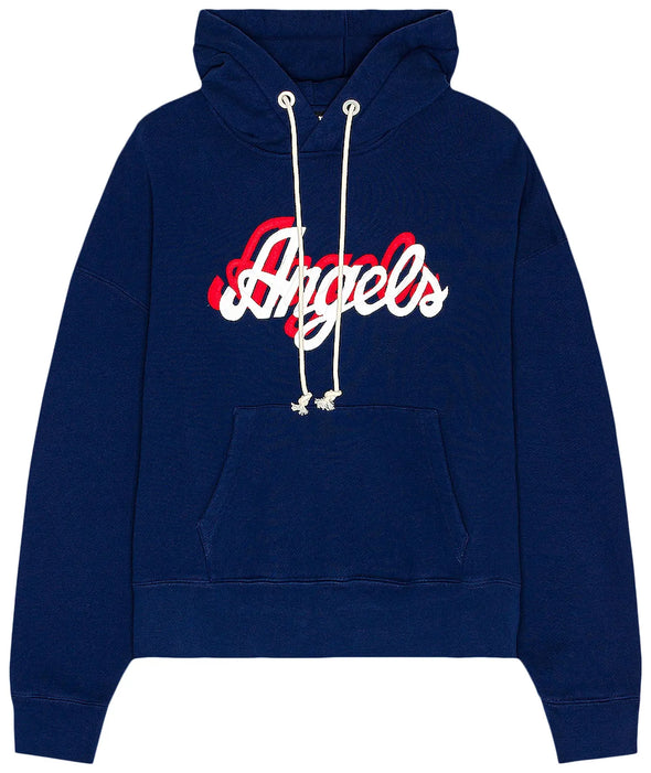 Palm Angels Angels Hoody 'Navy Blue/White'