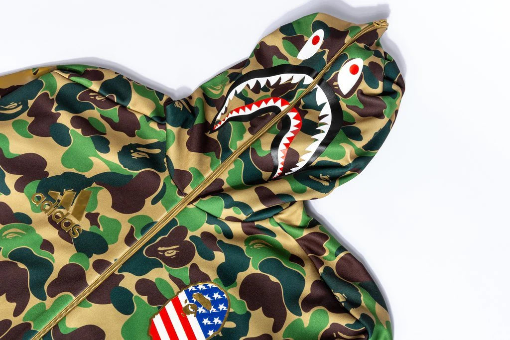 Bape x adidas sb shark hoodie sales