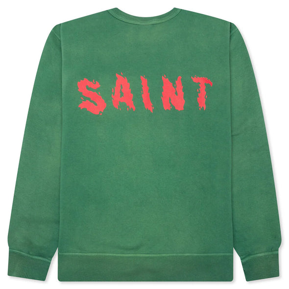 Saint Michael Cerberus Crewneck Sweatshirt 'Green'