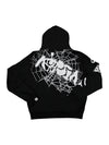 Aopsia Spider Hoodie White on Black