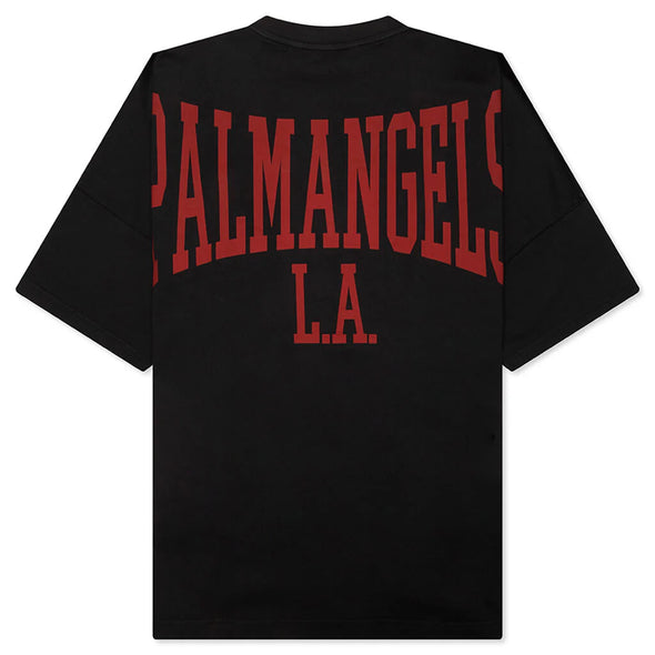 Palm Angels Mini College Over Tee - Black/Dark Red