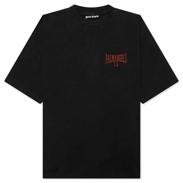 Palm Angels Mini College Over Tee - Black/Dark Red