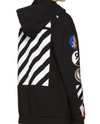 Off-White Black Patch Zipped Hoodie