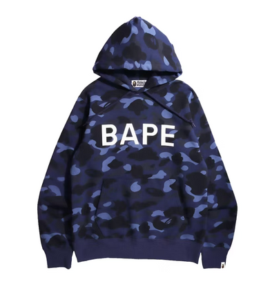 BAPE Color Camo BAPE Pullover Hoodie Navy