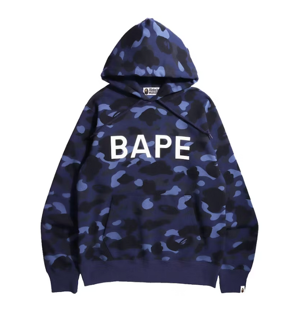 BAPE Color Camo BAPE Pullover Hoodie Navy