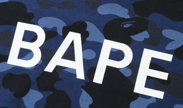 BAPE Color Camo BAPE Pullover Hoodie Navy