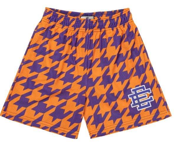Eric Emanuel EE Basic Short Orange/Purple Houndstooth
