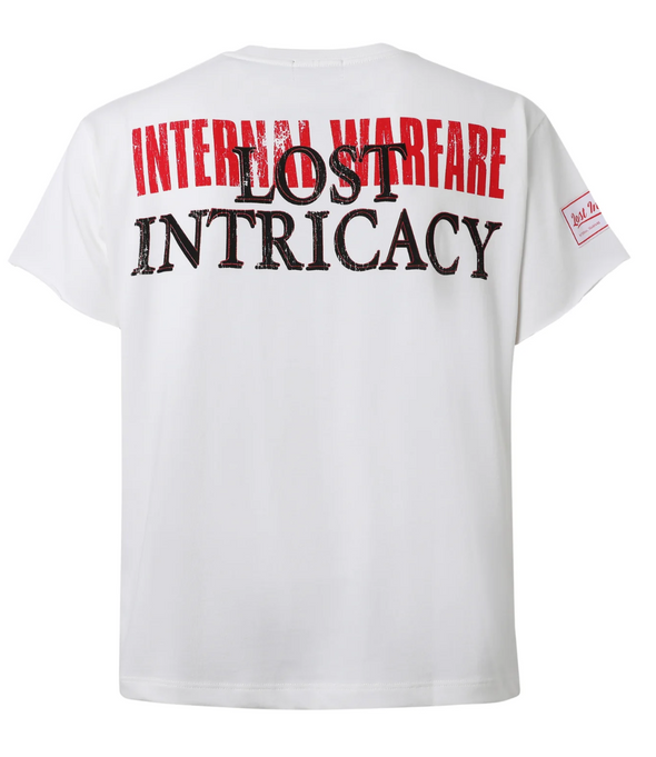 Lost Intricacy Front Page Mag Tee White
