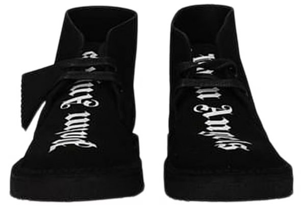 Clarks Originals Desert Boot Palm Angels Logo Black White