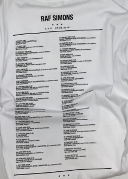 Raf Simons Outer Space Tshirt