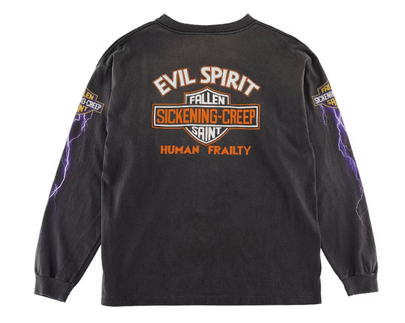 Saint Mxxxxxx Evil Spilit L/S T-Shirt Vintage Black
