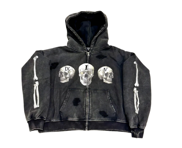 FLR914 SKULL ZIP UP