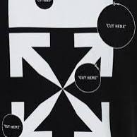 OFF-WHITE C/O VIRGIL ABLOH  BLACK CUT HERE OVERSIZED HOODIE