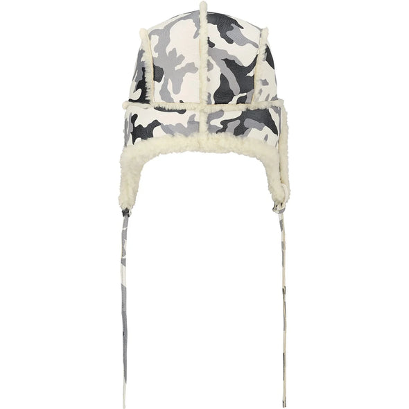 Supreme Shearling Lined Earflap Cap Snow Camo