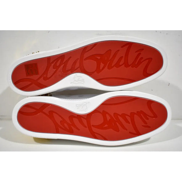 Christian Louboutin Men Seavaste 2 Orlato Flat White Gold Low Top Sneakers