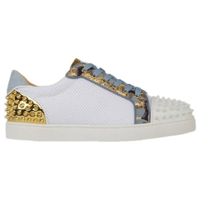 Christian Louboutin Men Seavaste 2 Orlato Flat White Gold Low Top Sneakers
