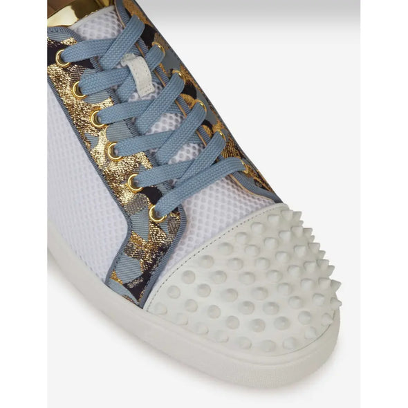 Christian Louboutin Men Seavaste 2 Orlato Flat White Gold Low Top Sneakers