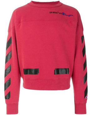 Off-White x Champion 2018 graphic print pullover red