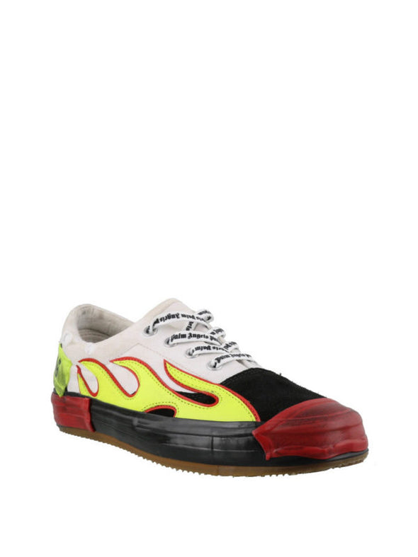Palm Angels Low Top Multicolored Flame White