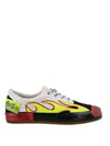 Palm Angels Low Top Multicolored Flame White