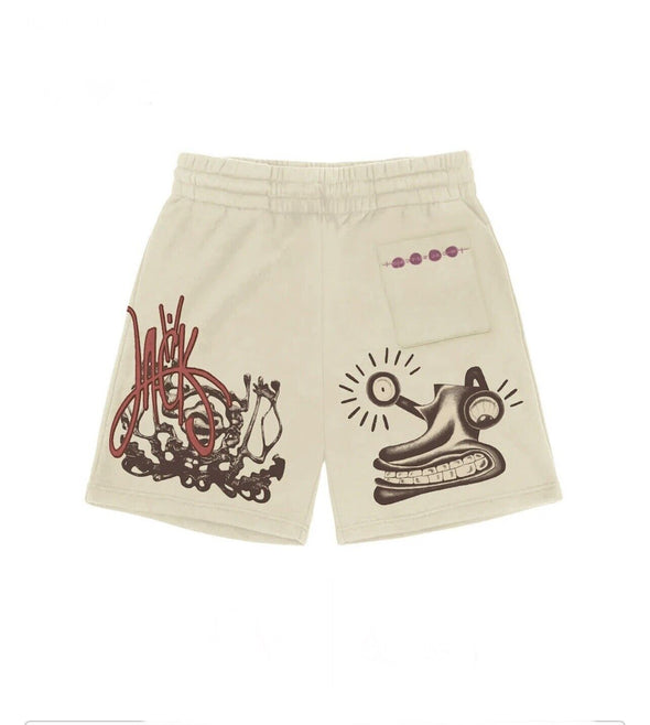 NEW Travis Scott Cactus Jack Character Shorts Natural