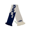 OFF-WHITE SPLIT LOGO SCARF BLUE & WHITE